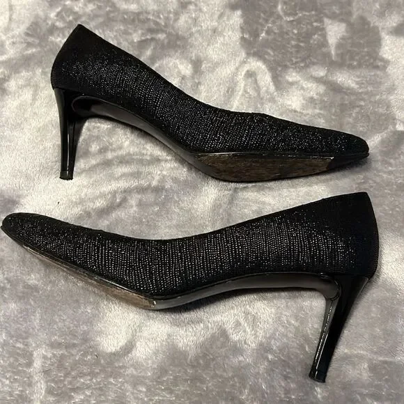 Stuart Weiztman Black Snakeskin Heels - Picture 3 of 7